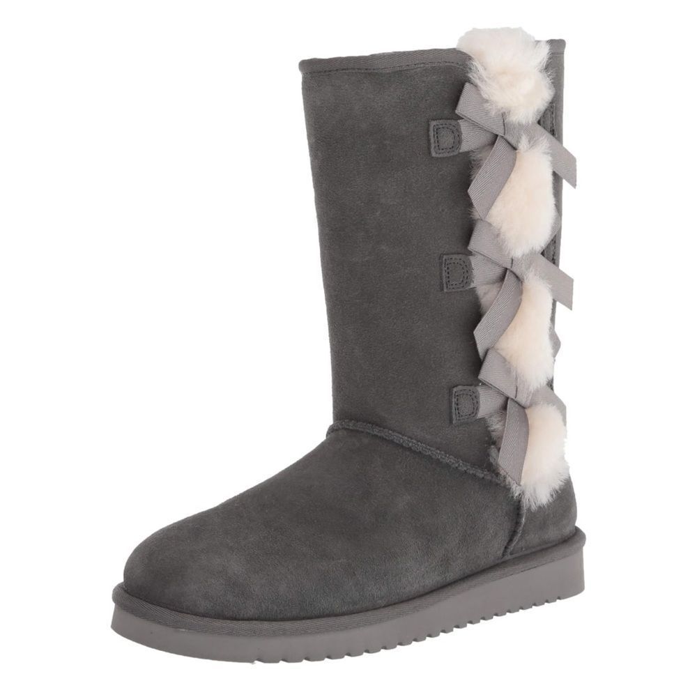 Koolaburra by UGG Victoria Tall Mid Calf Boot, Stone Grey Sz 6